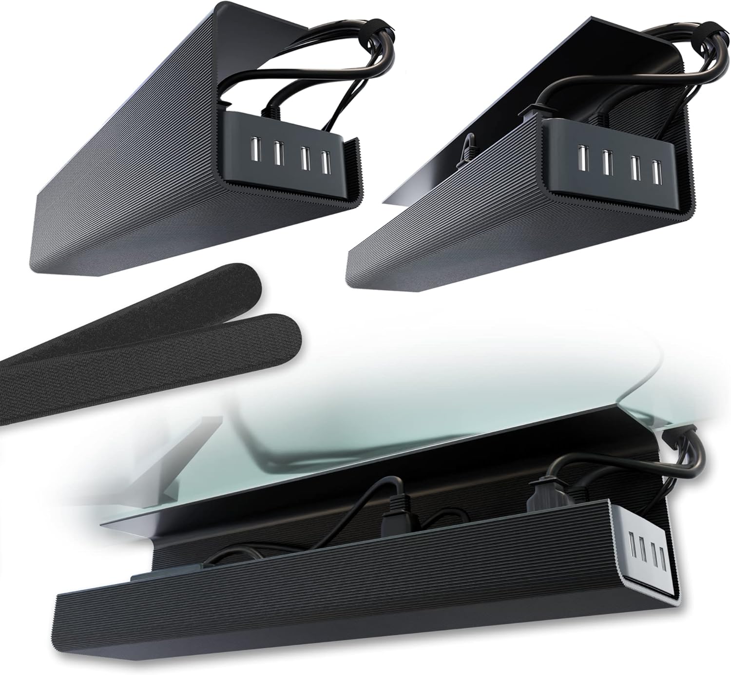 Scandinavian Hub Under Desk Cable Management Tray