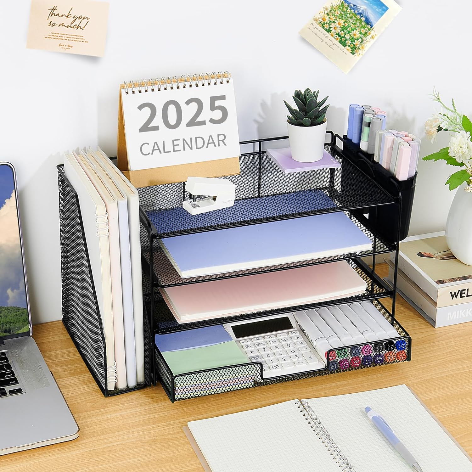 OPNICE 4-Tier Desktop File Organizer